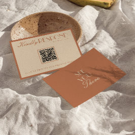 Beige Bronzer Old Money QR Code Wedding RSVP