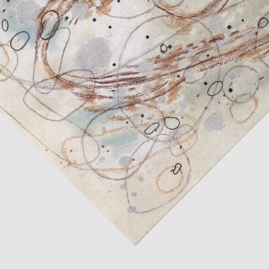 Beige Brown Abstract Decoupage Tissue Paper 薄葉紙 (詳細)