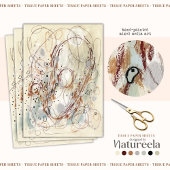 Beige Brown Abstract Decoupage Tissue Paper 薄葉紙