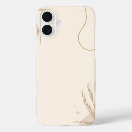 Beige Brown Aesthetic Floral Linktree Background | Case-Mate iPhoneケース (裏面)