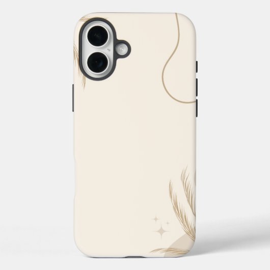 Beige Brown Aesthetic Floral Linktree Background | Case-Mate iPhoneケース (裏面)