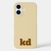 beige &brown monogram initial iPhone / iPad case Case-Mate iPhoneケース (裏面)