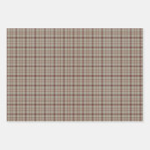 Beige Brown Plaid Classic Pattern Rustic ラッピングペーパーシート (正面)