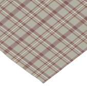 Beige Brown Plaid Classic Pattern Table Runner ショートテーブルランナー (コーナー)