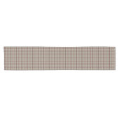 Beige Brown Plaid Classic Pattern Table Runner ショートテーブルランナー (横)