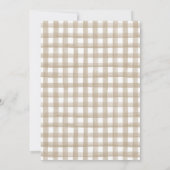 Beige Buffalo Plaid with Photo Christmas Card 招待状 (裏面)