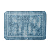 Beige & Burgundy Floral Motive Geometric Design バスマット (正面)