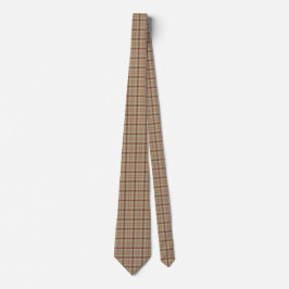 Beige Burgundy White Plaid Classic Neck Tie ネクタイ