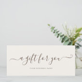 Beige Business Gift Certificate Elegant Simple (スタンド正面)