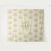 Beige Business Logo Step & Repeat Backdrop Banner タペストリー (正面(横))