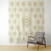 Beige Business Logo Step & Repeat Backdrop Banner タペストリー (インサイチュ)