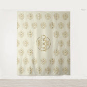 Beige Business Logo Step & Repeat Backdrop Banner タペストリー (正面)