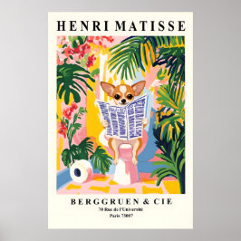 Beige Chihuahua on a Toilet Art - Henri Matisse ポスター