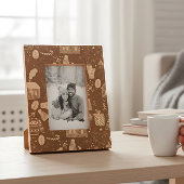 Beige Christmas Desk Frame – Festive Holiday Desig レーザー彫刻フレーム