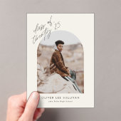 Beige Class of 2025 Arch Photo Gradation アクリル招待状 (インサイチュ (ポータブル))