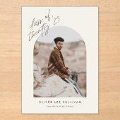 Beige Class of 2025 Arch Photo Gradation アクリル招待状 (正面)