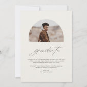 Beige Class of 2025 Arch Photo Gradation 案内状 (裏面)