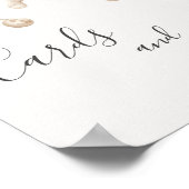 Beige Clothes And Toys Baby Shower Cards & Gifts ポスター (角)