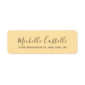 Beige Color Professional Unique Handwriting ラベル (正面)