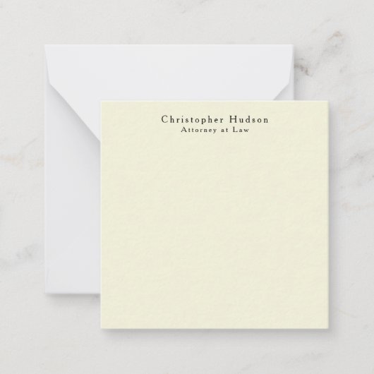 Beige Color Simple Plain Minimalist ノートカード (正面)