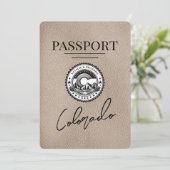 Beige Colorado Passport日付の保存 セーブザデート (スタンド正面)