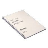 Beige cream inspirational quote writing ノートブック (右側)