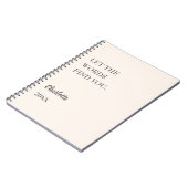 Beige cream inspirational quote writing ノートブック (左側)