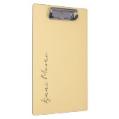 Beige Cream Plain Elegant Script Calligraphy Name クリップボード (右)