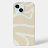 Beige Cream Simple Organic Pattern Case-Mate iPhoneケース (裏面)