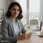 Beige Cream Simple Organic Pattern Case-Mate iPhoneケース