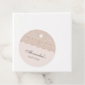 Beige Cross Christian Baptism Thank You  フェイバータグ (インサイチュ)