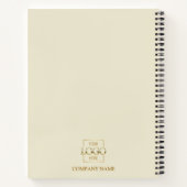 Beige Custom Business Logo Promotional Branding ノートブック (裏面)
