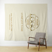 Beige Custom Business Logo Trade Show Backdrop タペストリー (インサイチュ(横))