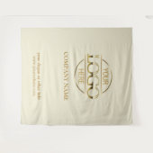 Beige Custom Business Logo Trade Show Backdrop タペストリー (正面(横))