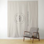 Beige Customizable backdrop Company Logo website  タペストリー (インサイチュ)