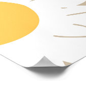 Beige Daisy – Minimalist Floral Wall Art ポスター (角)