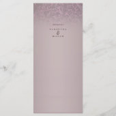 Beige Damask Ornate Wedding Menu Card メニュー (裏面)