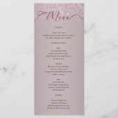 Beige Damask Ornate Wedding Menu Card メニュー (正面)