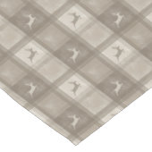 Beige Deer Plaid Pattern Classic Christmas ショートテーブルランナー (コーナー)