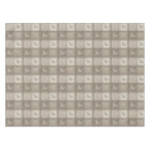 Beige Deer Plaid Watercolor Texture Christmas テーブルクロス (正面(横))