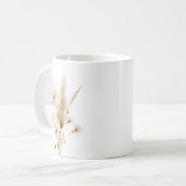 Beige Dried Flower Botanical コーヒーマグカップ (正面左)