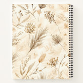 Beige Dried Flower Botanical ノートブック (裏面)