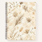 Beige Dried Flower Botanical ノートブック (正面)
