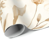 Beige Dried Flower Botanical ラッピングペーパー (ロールコーナー)
