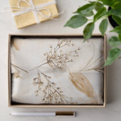 Beige Dried Flower Botanical 薄葉紙 (ギフト)