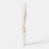 Beige Dried Flower Botanical iPhoneケース (右側面)
