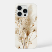 Beige Dried Flower Botanical iPhoneケース (裏面)