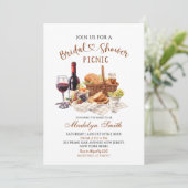 Beige Earth Tone Bridal Shower Picnic Party 招待状 (スタンド正面)