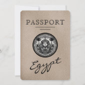 Beige Egypt Passport Wedding Save the Date セーブザデート (正面)