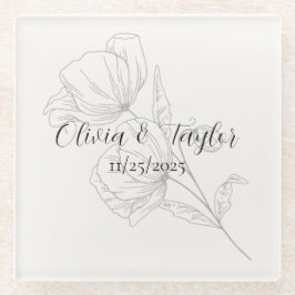 Beige Elegance ガラスコースター